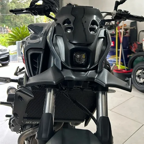 Imagen 2 del producto Accesorios para motocicleta, alerón delantero desnudo negro, Kit de alas aerodinámicas, alerón para YAMAHA MT 07 2021 2022 2023