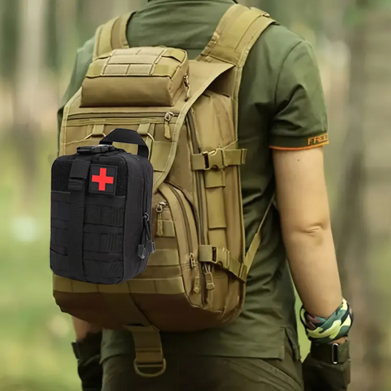 Premium Survival and First Aid Kit - durable, high quality gear with whistles and tweezers - perfect for camping, hiking