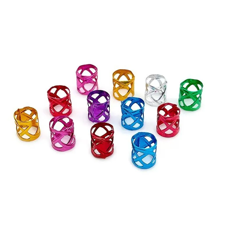 50PCS Of Colorful Dirty Braided Hair Clips Gold Silver Braided  Rings Cufflinks Bead  Buckles Jewelry  Accessories