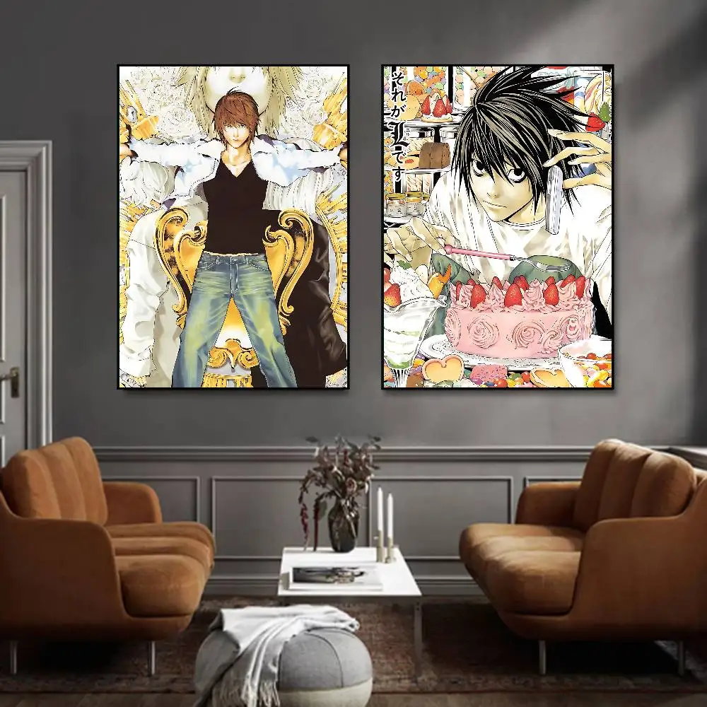 Anime D-Death Note-Sw Posters Living Room Bar Cafe Quality Canvas Vintage Style Comics Painting Art Home Wall Decor Picture