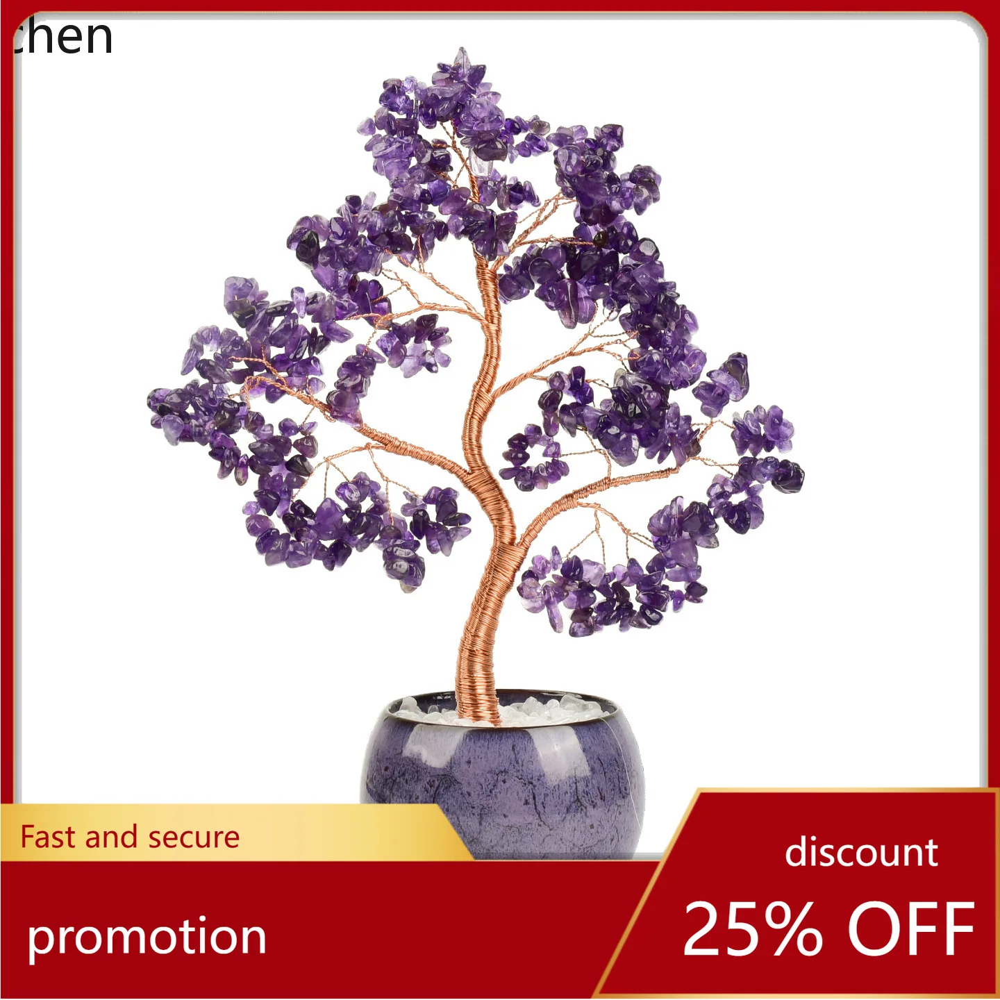 

ZML Money Tree Home Office Desktop Entryway Decorative Crystal Tree Ornament