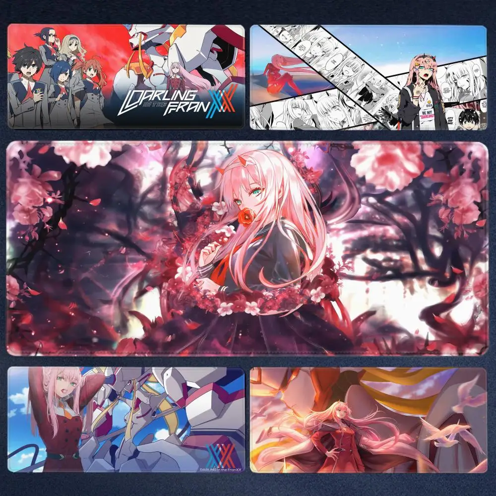 

XXL HD Print Keyboard Pad Large Size Anime Mouse Pads Darling in the FranXX 02 Gaming Table Pad 400x900mm Big Desk Mats Zero Two