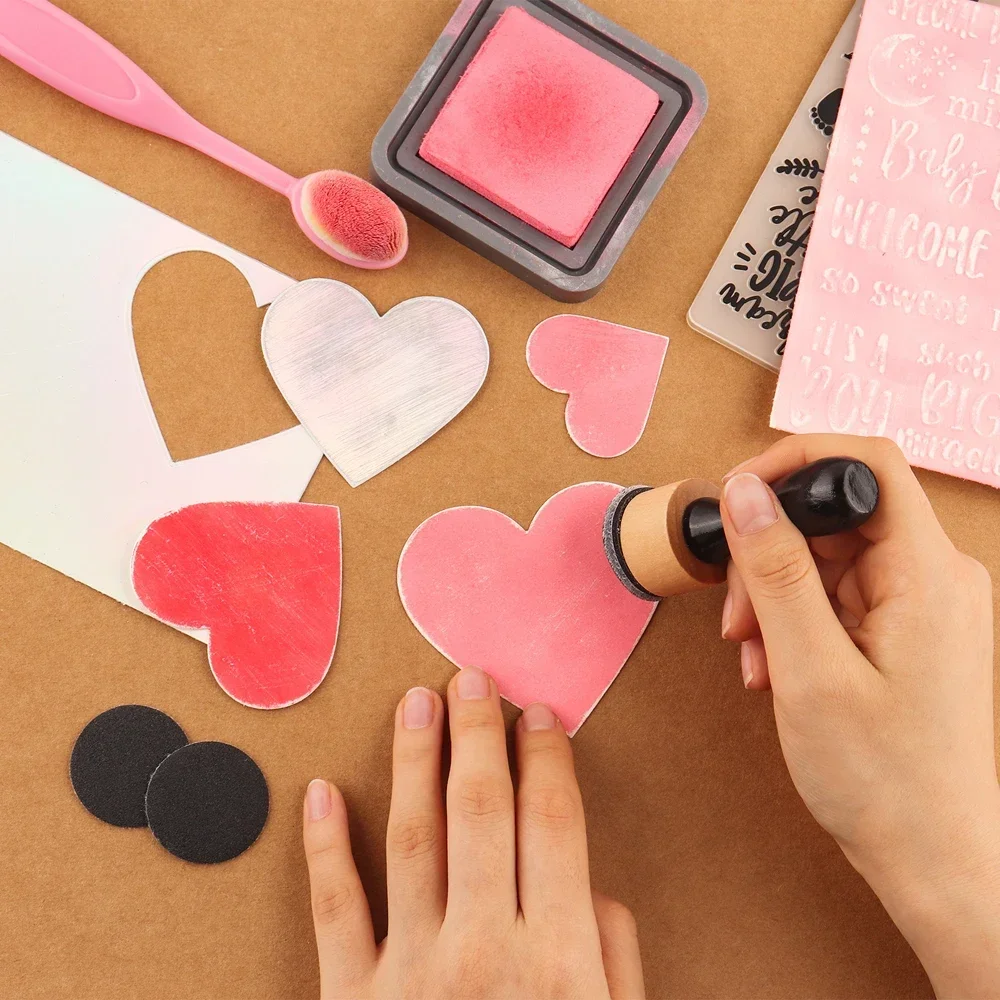 Mini-Tintenmischwerkzeuge, Schleifscheiben, mittlere Körnung, Schleifpapier für Scrapbooking, Bastelkarten, Hintergrundfarben, Herstellung von Reibungswerkzeugen