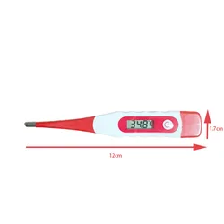 1pcs Medical thermometer Basal Body Oral Armpit or Rectal Electronic LCD Display Soft-head  wave-like Household mother and baby