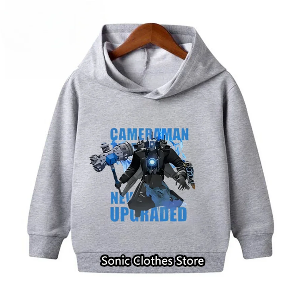 Hot Fashion Game Cameraman Skibidi Toilet Titan TV Speaker Man Boss Kids Funny Hoodie Children's Clothing Jacket Kids Clothes