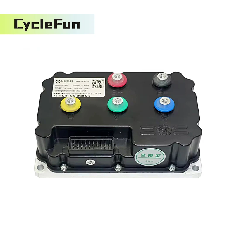 

Fardriver ND72300 48V-72V 100A 2KW-3KW PMSM Hub Sine Wave Hall Motor Controller