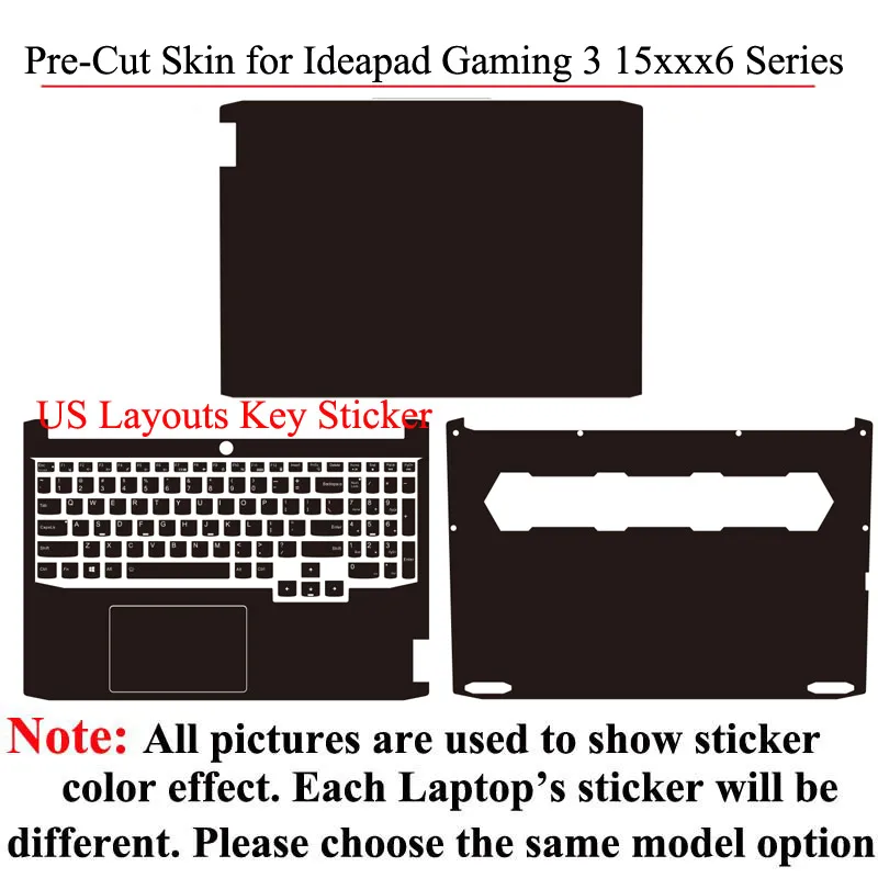 DIY Pre-Cut Vinyl Sticker Skin Cover for Lenovo Ideapad Gaming 3 15 Gen 7 6 15ARH7 15IAH7 15ACH6 15IHU6 15ARH05 15IMH05 16IAH7