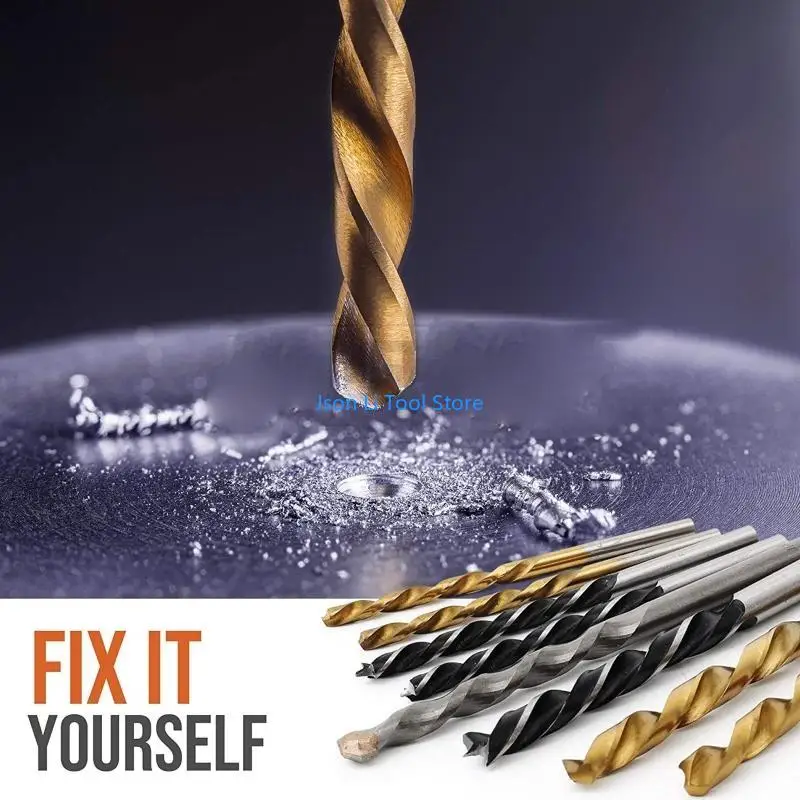 

Y08D Twist Drill Bit Accessory Set for Daily Home Maintenance Corrosion Resistance