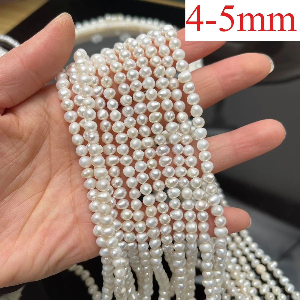 Kleine Süßwasserperle, 2–2,5 mm, lose Isolationsperlen, poliert, rund, für Schmuckherstellung, DIY-Halskette, Armband, Zubehör