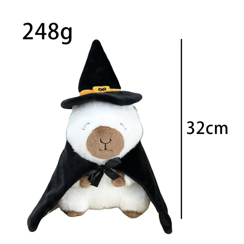 Capybara Plush Stuffed Animal Soft Kawaii Christmas Holiday Plush Doll Gift For Kids Adults Room Decor White Collectible Toy