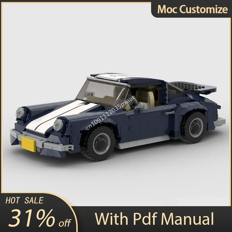 

1134pcs Moc Porscheds 911 Turbo B-Model Compatible 10265 Fords Mustang Building Blocks Set Creative Assembly Bricks Toy Kid Gift