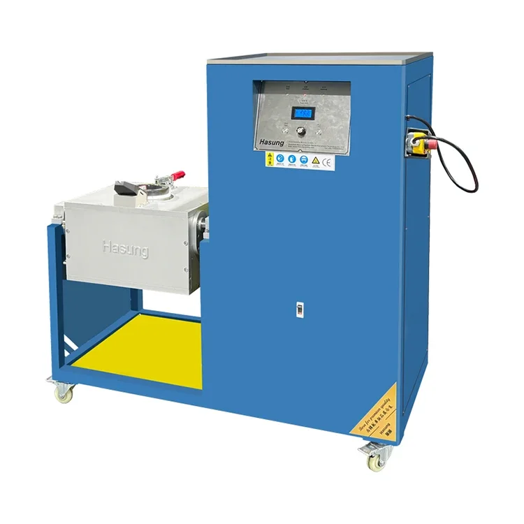 sSS For HASUNG Top Quality Industrial Automatic Pouring Induction Melting FurnaceGold Silver Copper Motorized Button Control
