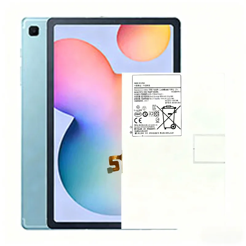 بطارية كمبيوتر لوحي جديدة EB-BT725ABU بقدرة 7040 مللي أمبير في الساعة لأجهزة SamsungS6 (T860,T865/2019)/S6 Lite(P613,P619/2022)/S6e(T720,T725/2019) + أدوات