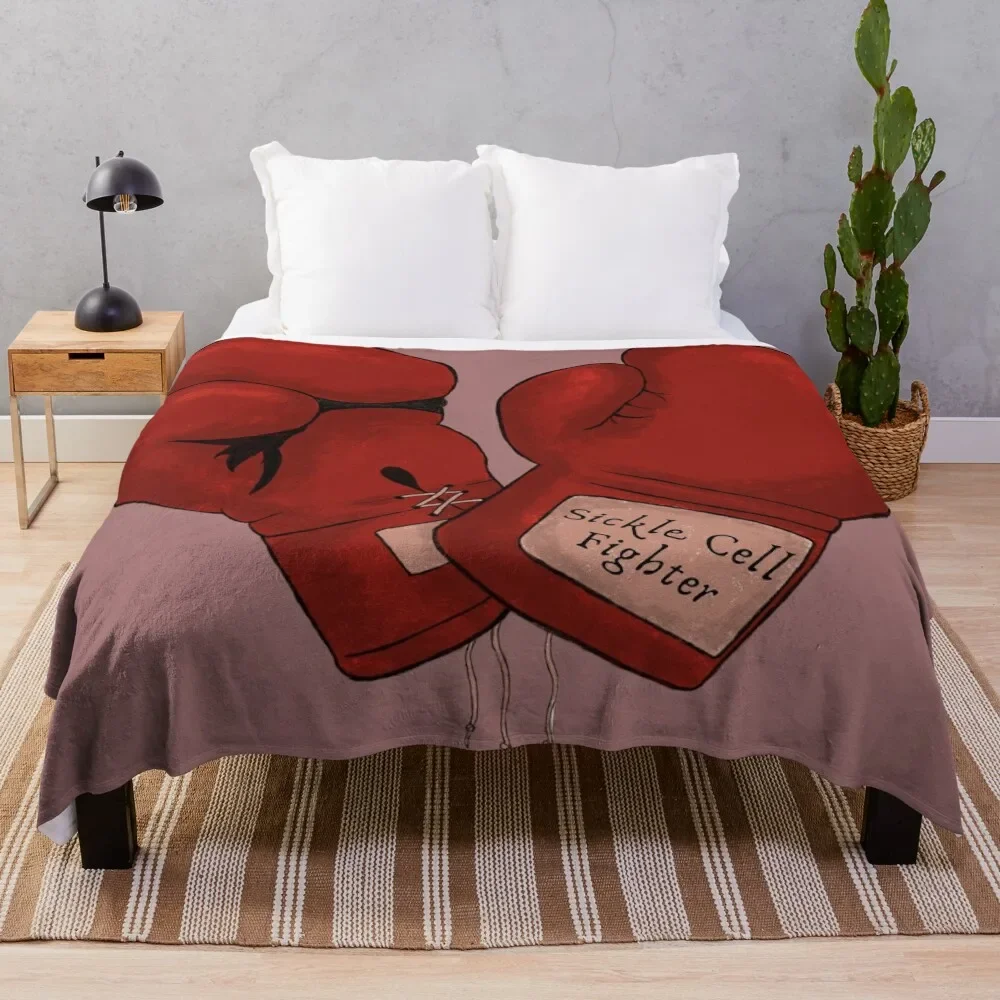 Sickle Cell Fighter Throw Blanket Loose for sofa Blankets