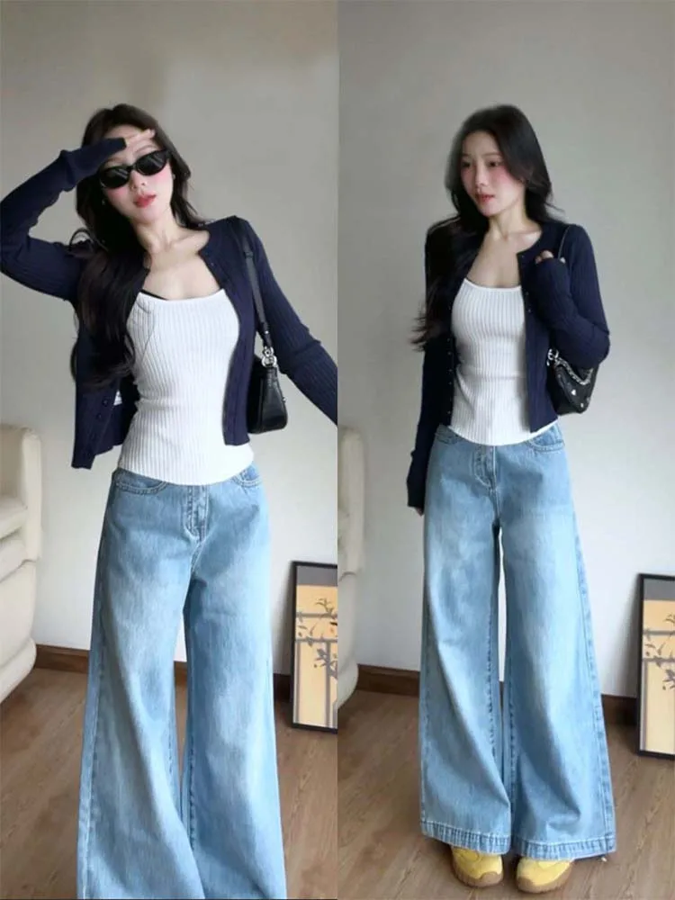 

Early Spring Korean Style Knitted Inner Wear Strap Cardigan Set Women's New 2026 High-End Feeling Top Two-Piece Set