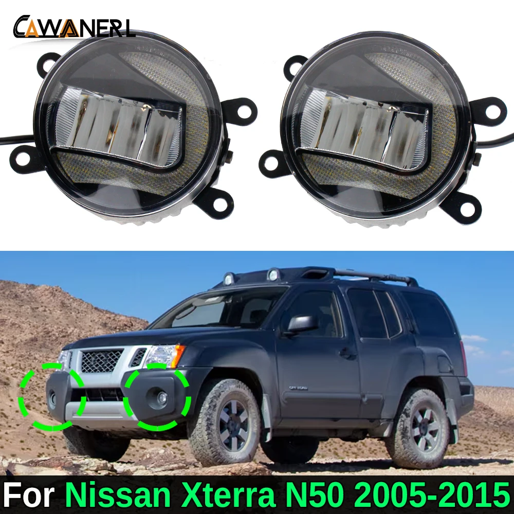 

2IN1 Car LED Fog Light + Daylight DRL Function For Nissan Xterra N50 2005 2006 2007 2008 2009 2010 2011 2012 2013 2014 2015