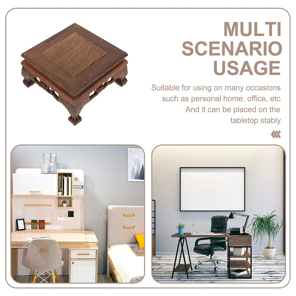 حامل عرض خشبي قاعدة يدوية رائعة على الطراز الصيني لمزهرية بونساي ديكور المنزل نبات قاعدة رضوخ خشبية