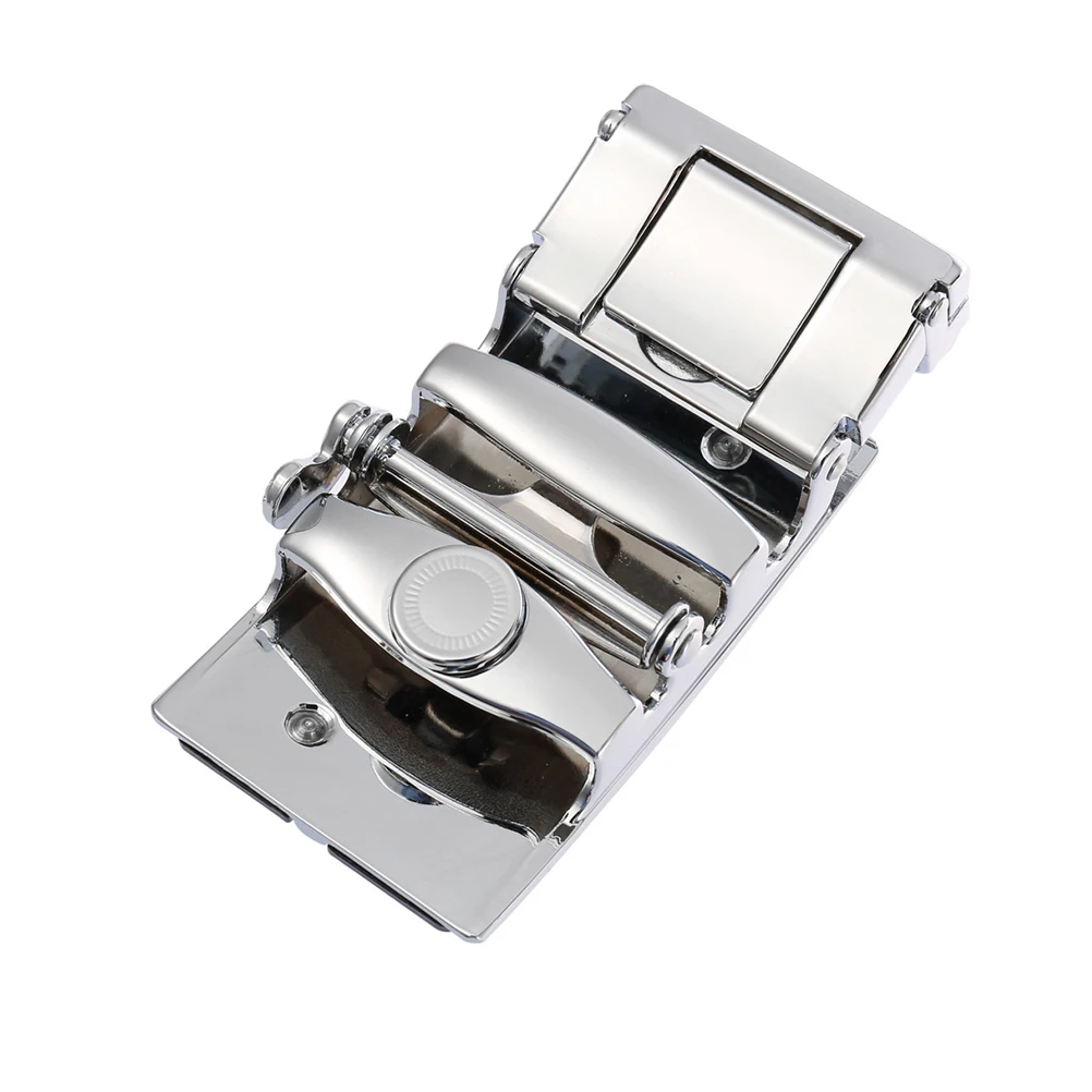 

Automatic Belt Buckle Durable Alloy Replacement Fashion Ratchet Hardware for Mens Belts Easy to Use Unique Design Fits