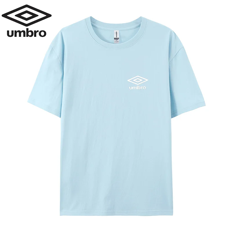 Embroidered Umbro 100% Cotton Summer New Style Hot Selling Anti-pilling O-neck T-shirt High-quality Fashion Casual Sports Top