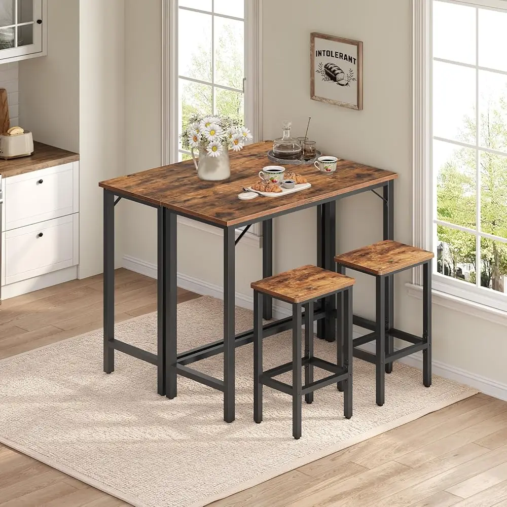 Narrow Bar Table, 63-Inch Pub Table For Dining Room, Counter Bar Tables With Sturdy Metal Frame, Connectable Bar Table,