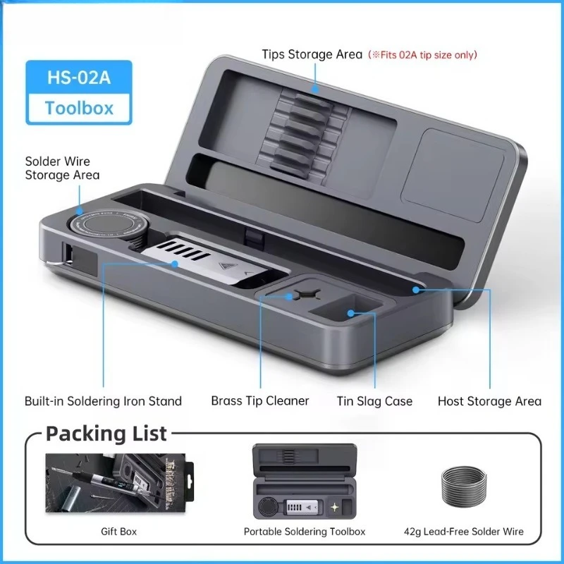 Adjustable Temperature Smart Soldering Iron Kit 100W PD QC Soldering Pen 100-450℃ for Electronic Repair