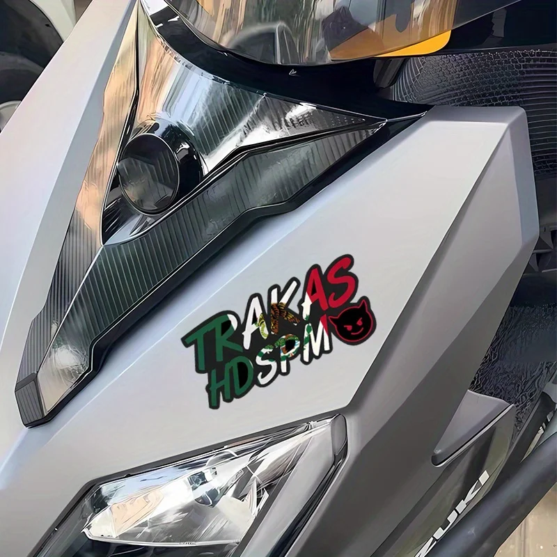 1PC TRAKAS HDSPM Funny Motorcycle Stickers DIY Motorcycle Helmet Scooter Body Waterproof Decoration Sunscreen Vinyl Decals image 2