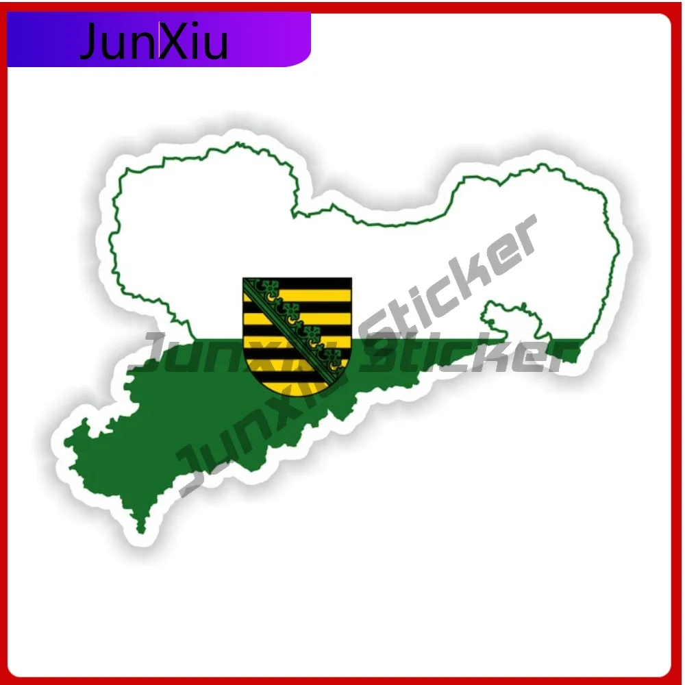 

Saxony Germany National Emblem Map Shape And Outline Vinyl Decals Graphics Rv Laptop Bumper Stickers For Car Camping Sticker Pvc