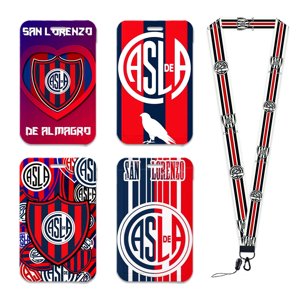 

Sports Team Football New Arrival Card Cover Campus Plastic Anti-lost Phone Neck Lanyards Promotional Satin Card Holder