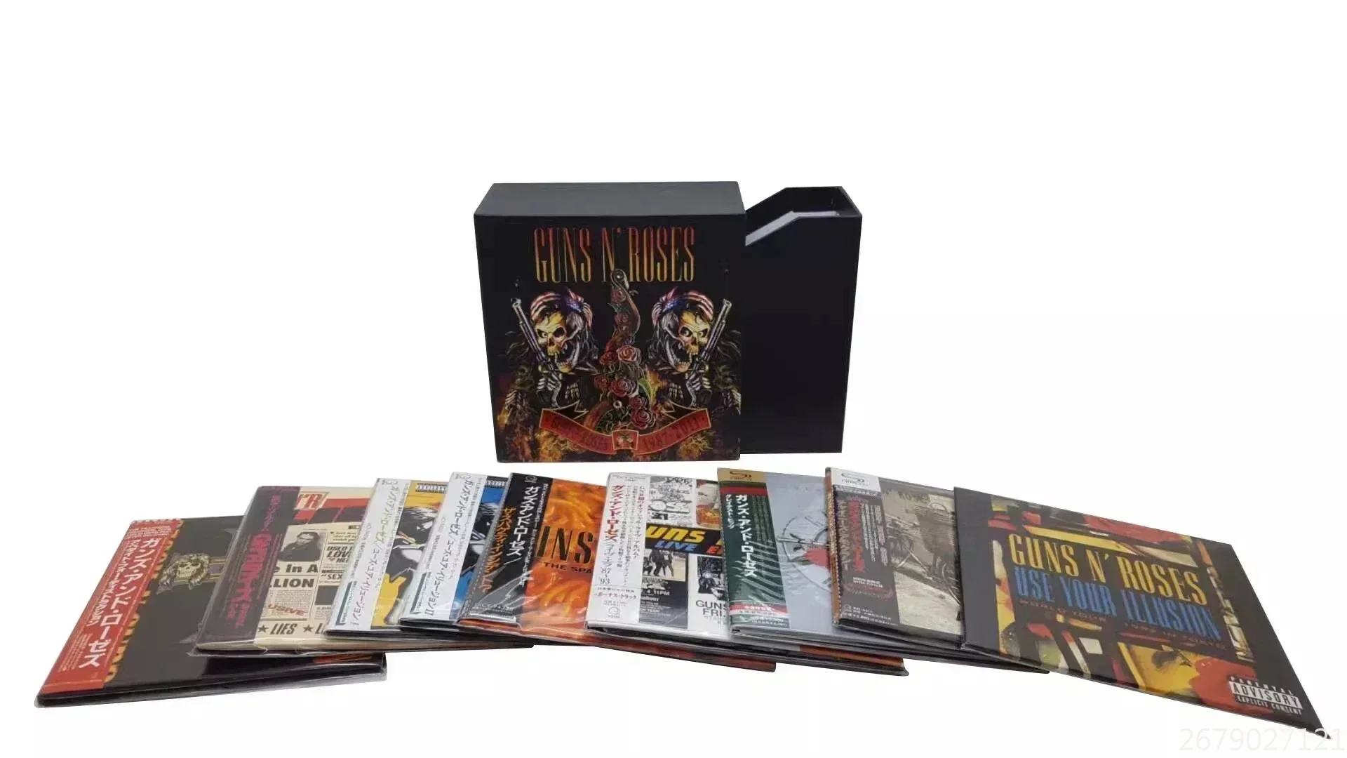 Hard Rock Guns N Roses Music CD Greatest Hits Cosplay Car 1987-2011 Album 9pcs Music Record +2pcs DVD Soundtracks Box Collection