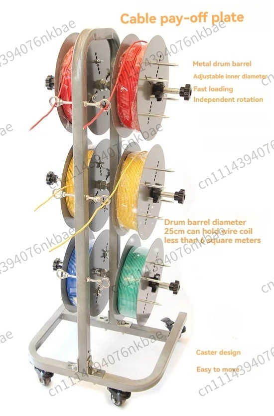 Automatic Wire Threading Stripping Machine with Wire Pay-off Tray Electrical Cable Processing Tool
