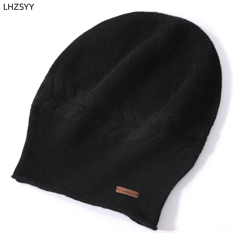 LHZSYY 100% pura lana Baotou cappello donna autunno inverno lavorato a maglia cappello lavabo Joker caldo di alta qualità Cashmere protezione