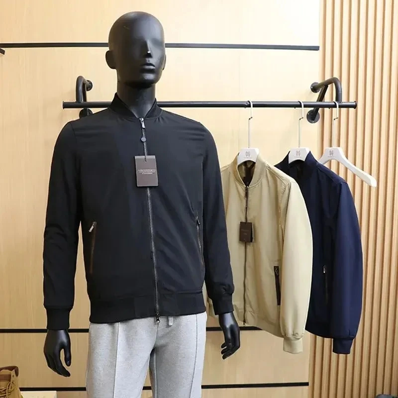 

Waterproof Pilot Sle Casual Jaet for Men Autumn Winter New Faion Cotton Blend Fabric Zipper Closure Long Sve Thiened