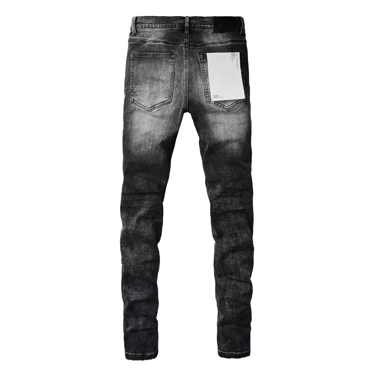 Purples Men jeans high street black superior quality washing fashion top quality repair low-rise tight jeans trend brands pants