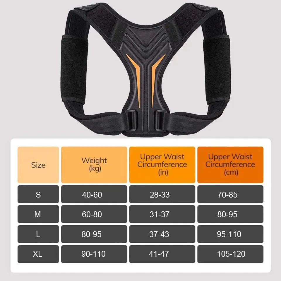 LOOGDEEL 1Pcs Adjustable Clavicle Spine Shoulder Lumbar Brace Correction Shaping Therapy Back Posture Corrector Belt Support