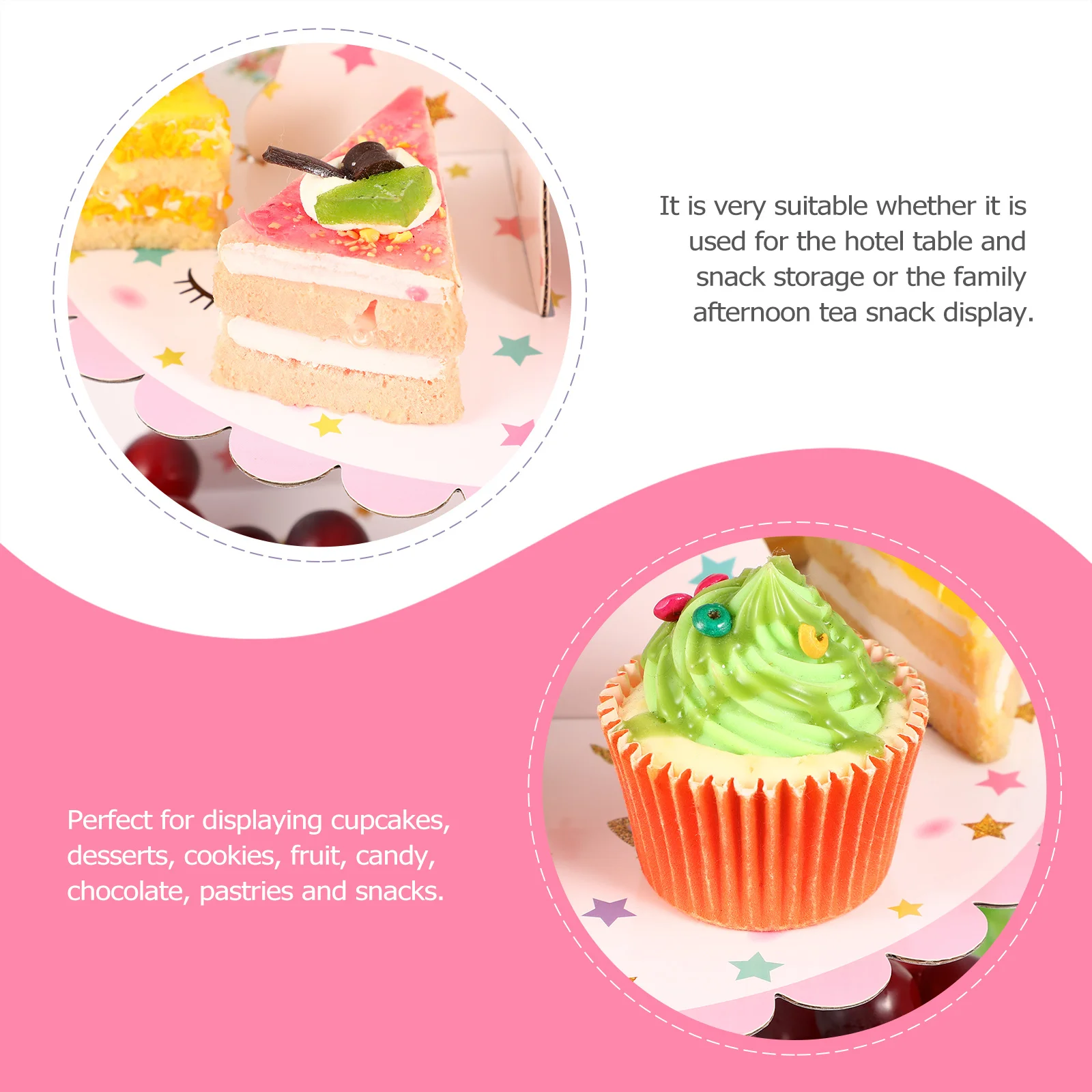 

1Pcs Three Layer Cake Stand Display Rack for Cupcakes Cookies Pastries Multi-Tier Dessert Fruit Holder Party Tea Time Decoration