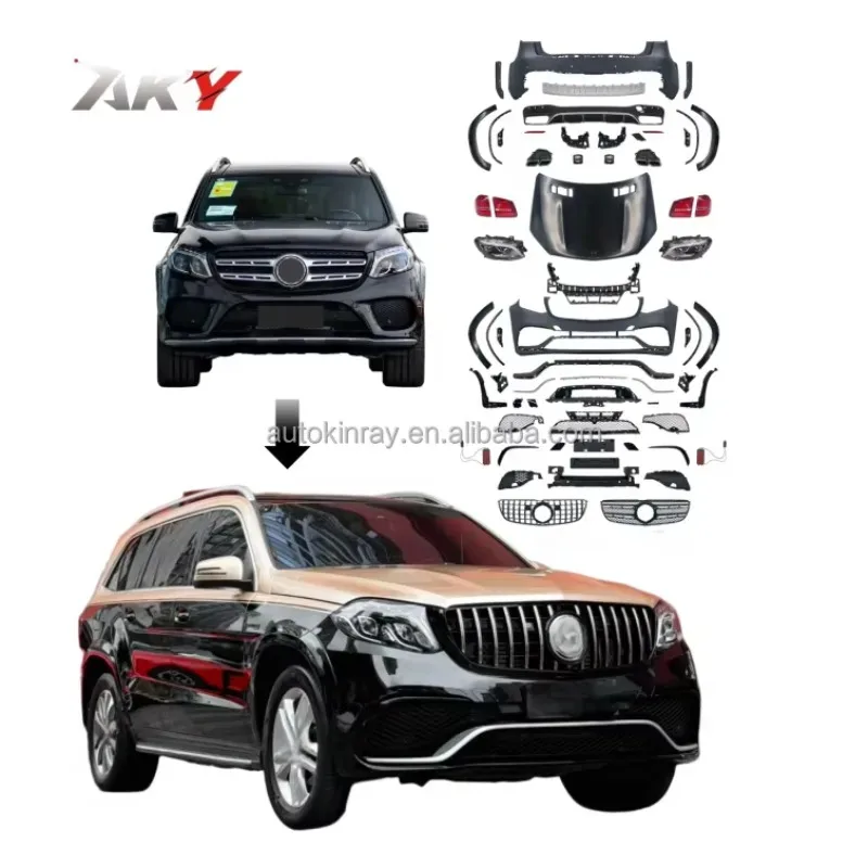 Modifica di buona qualità per GL X166 2013-2015 Aggiornamento a GLS63 X166 Stile Bodykit Paraurti Fanali Posteriori Fari