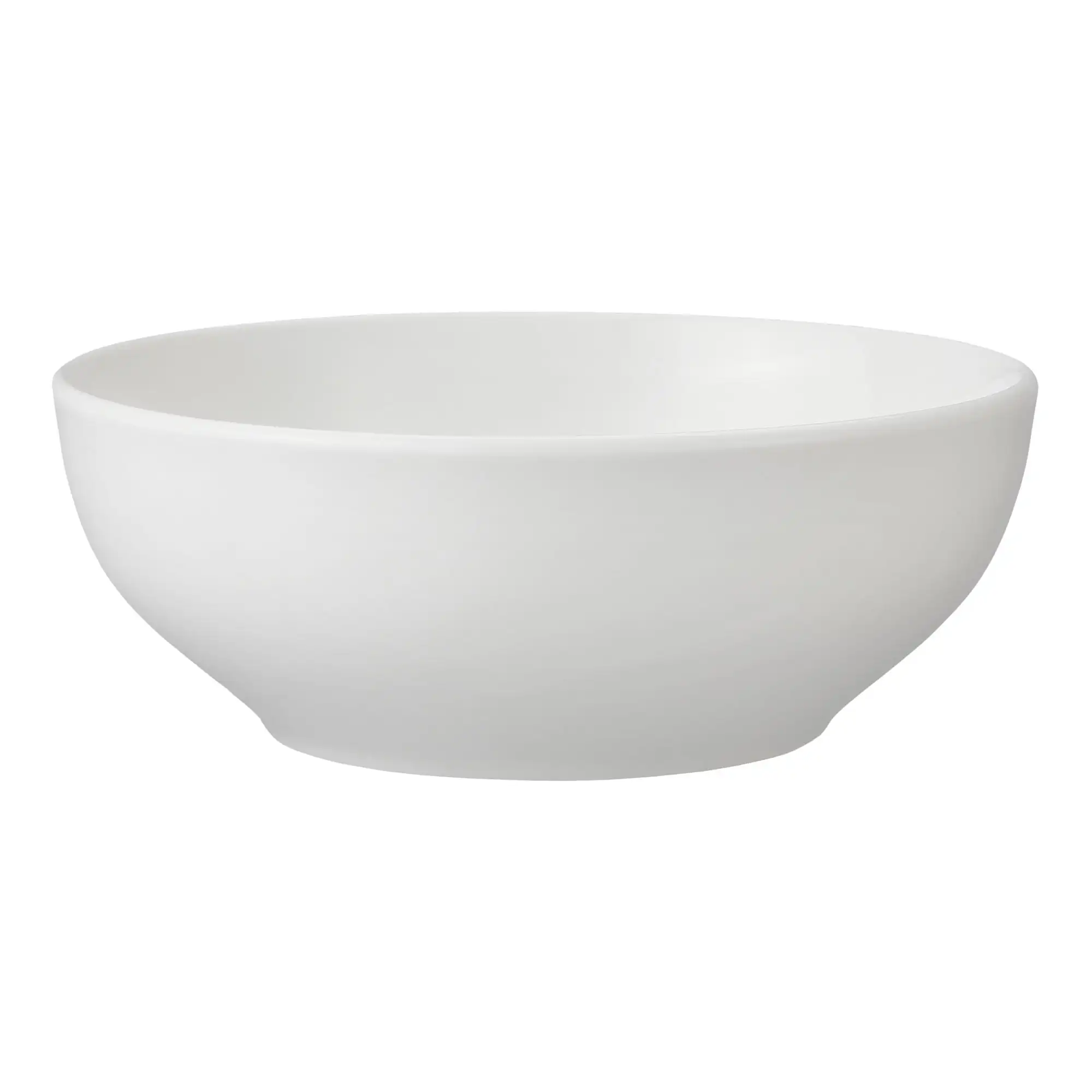 

Glazed White Stoneware Round Dinner Bowl, 6.1”