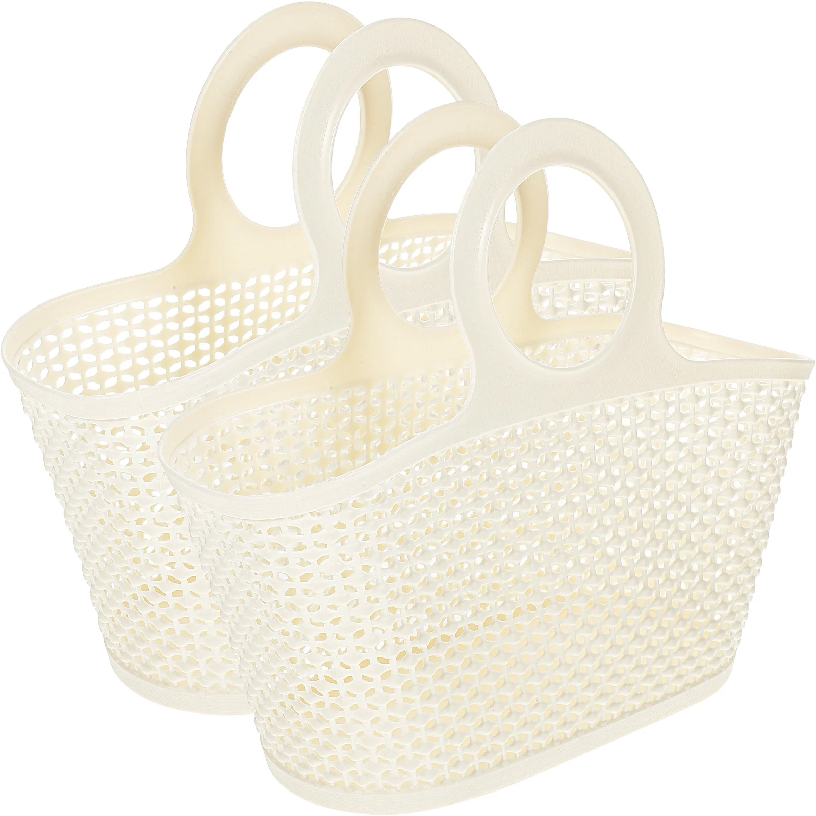 

2 Pcs Hand Wash Basket Toiletry Portable Bathroom Storage Handheld Pp Household Indoor