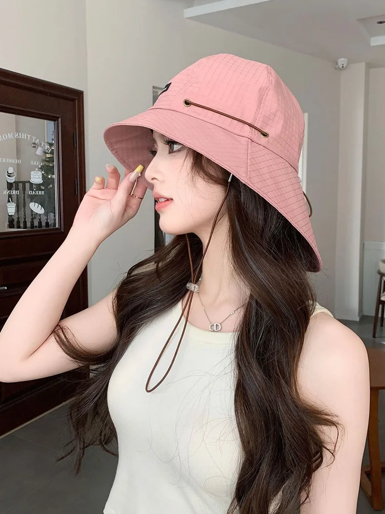 Women's Large Brim Sun Hat Casual Outdoor Travel Fiing Cap Face ade Ne Protection Summer Hat Polyester Fiber round Top