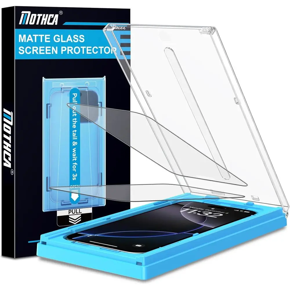 

2-Pack Full Coverage Matte Glass Screen Protector for 17 Pro/16 Pro/6.3-inch Devices - Anti-Glare, Anti-Fingerprint, Smooth Touc