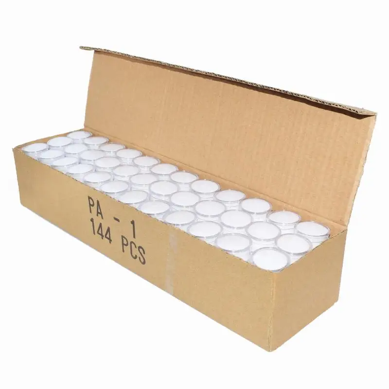 10Pcs/lot Wholesale Gemstone Storage Display Box Loose Diamond Jewelry Organizer Case Pendant Holder Acrylic Glass Top Gem Jars