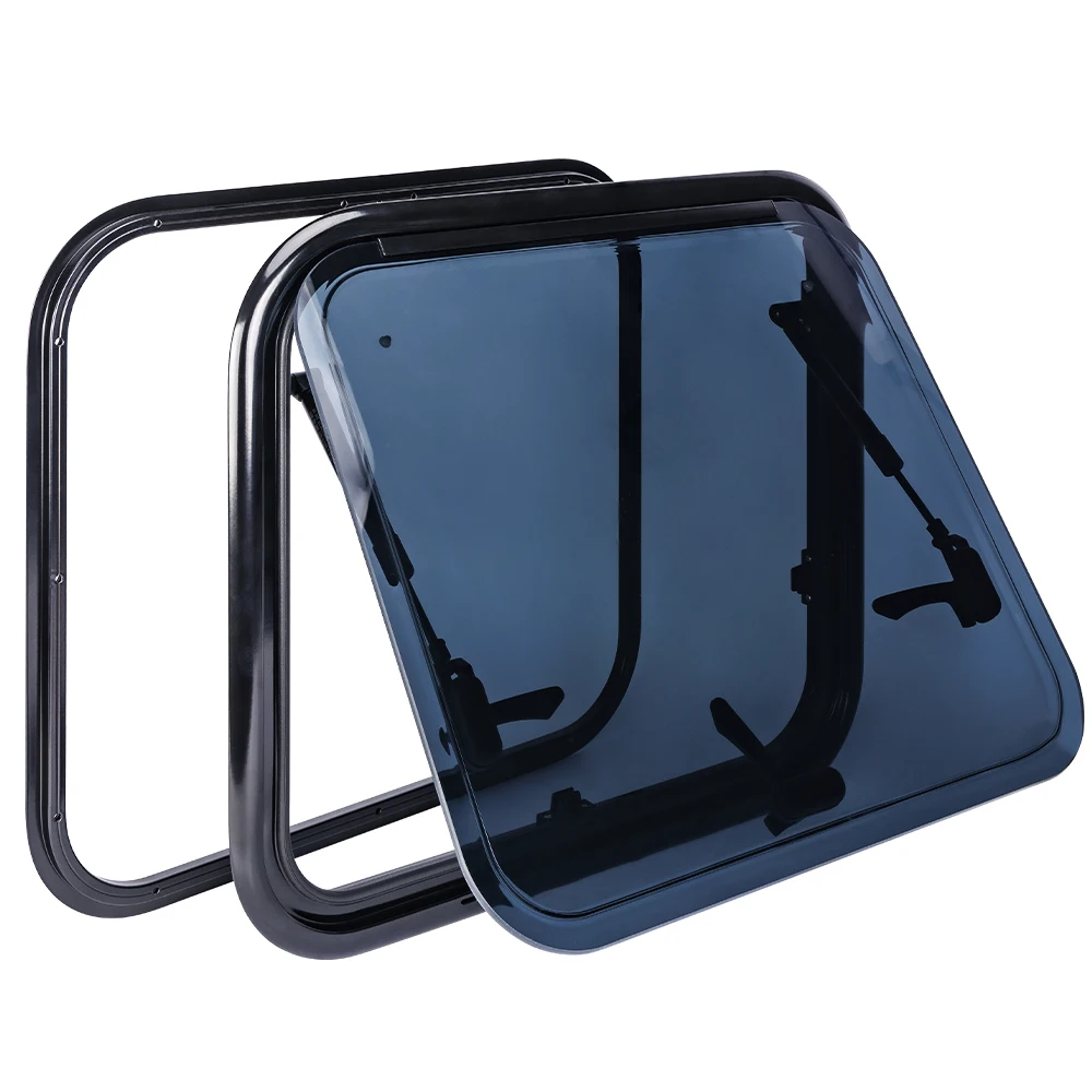 500x350mm Flat Outside Transparent Anti-UV Acrylic Glass Caravan RV Window with Aluminum Alloy Frame view 6