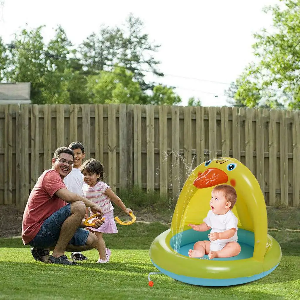 

Thick with Canopy, Bubble Bottom, Play Pool, Grass, Cute Baby Splash Pad, Summer Baby, Duckling Splash Pool
