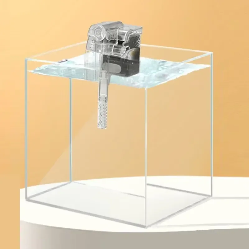 Factory Wholesale Small Fish tank Home Table Desktop Acrylic High Transparency Abs Plastic square Aquarium tank Without Cover