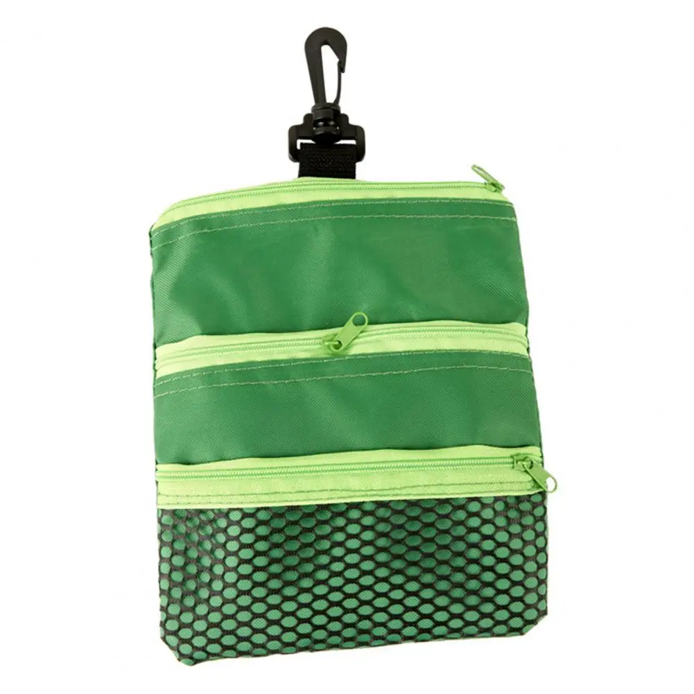 Golf Tee Pouch Durable Golf Bag Golf Ball Storage Pouch with Clip