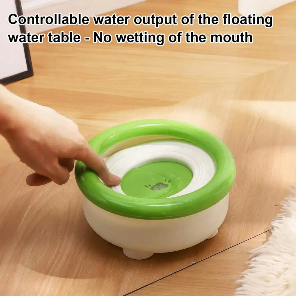 Floating Disk Design Dog Bowl No-spill Dog Water Bowl 1.5l Slow Drinking Feeder with Anti-splash Design Non-slip Base for Medium