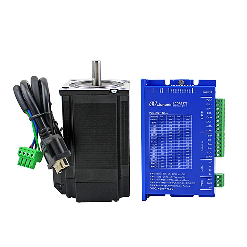 Servo Motor Driver LCDA257S-Nema23 Stepper Motor 57 with Encoder with 3M Cable for CNC Router