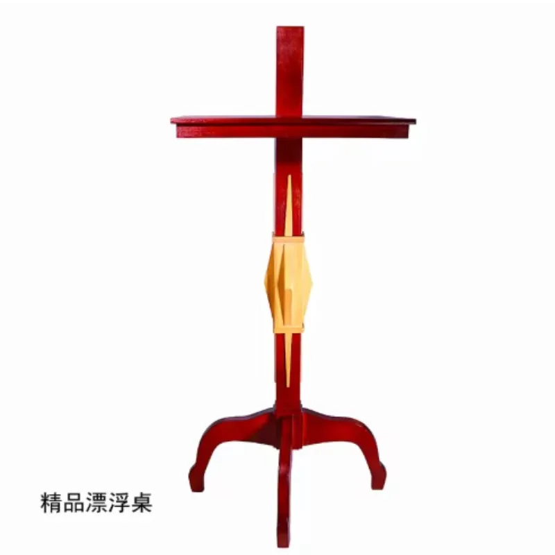 Professionele zwevende tafel goocheltruc |   Multifunctionele vierkante tafel met kandelaar, bloempot, podiumillusiegimmick