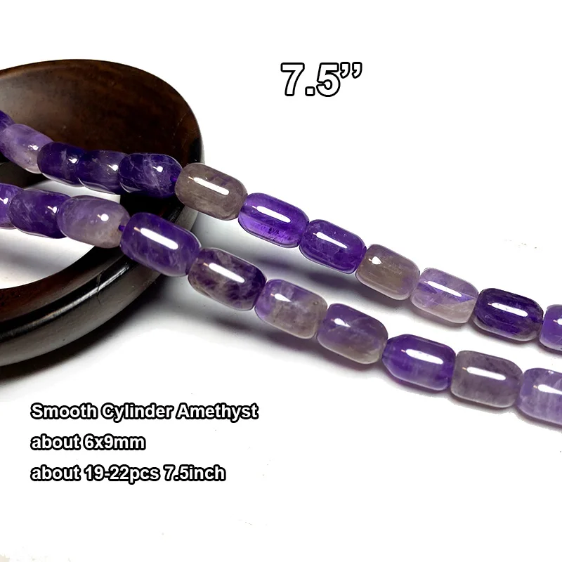 Natural Stone Amethyst Quartz Loose Round Square Rondelle Spacer Beads for Jewelry Making DIY Bracelet Earrings Accessories