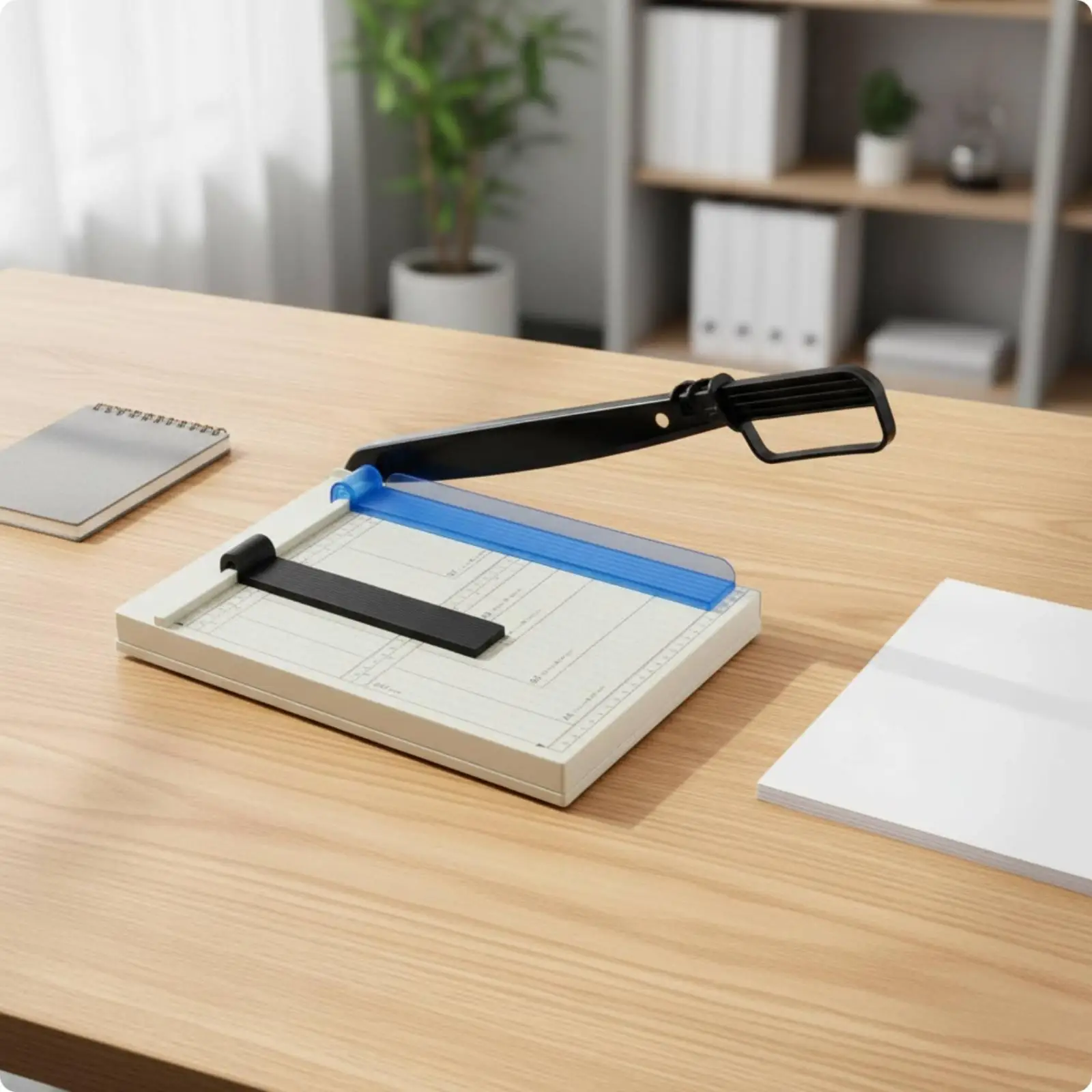 Manual Paper Cutter 12-Sheet Capacity A4 Paper Trimmer for Office, Classroom, Craft Table